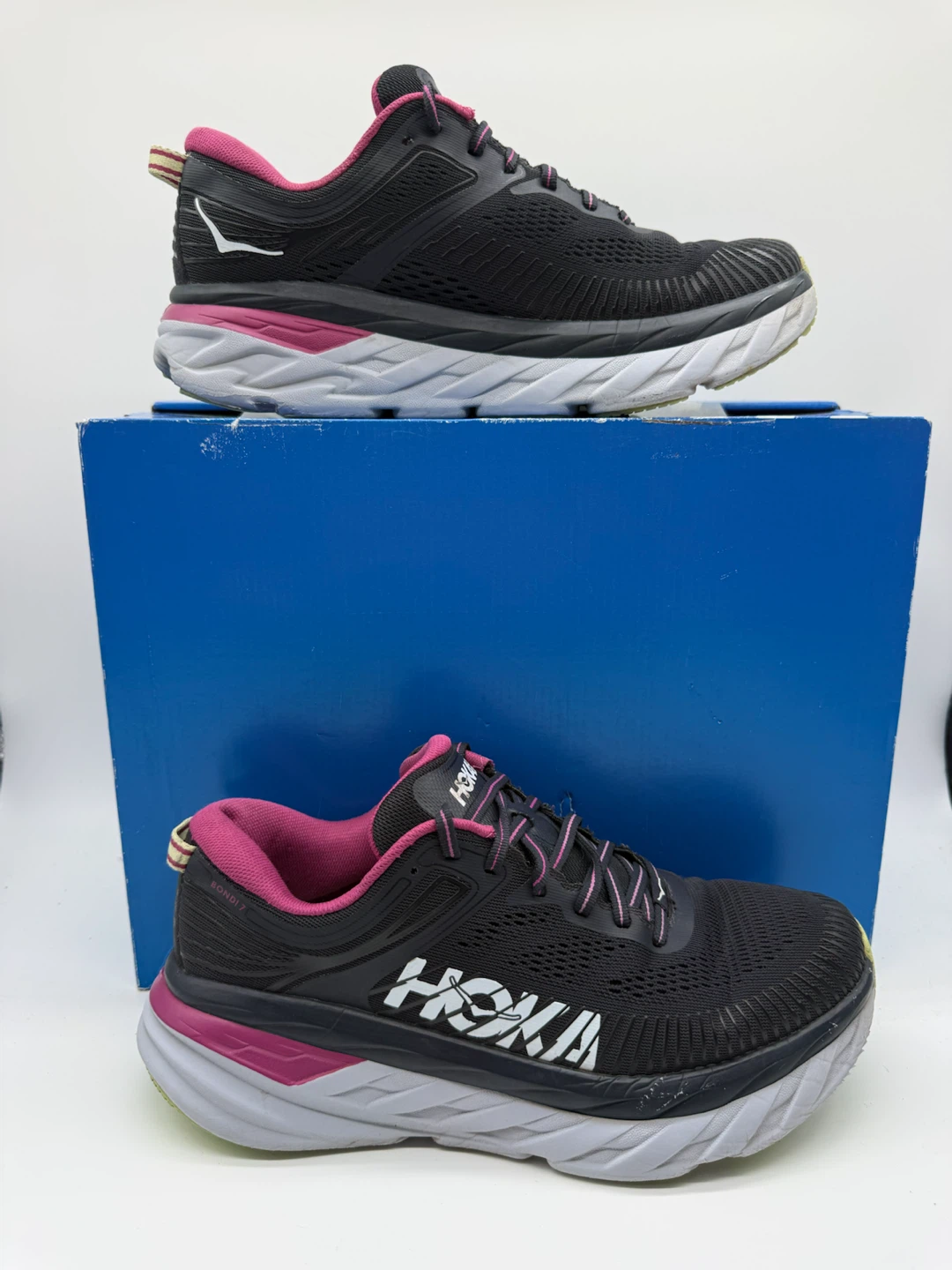 Hoka One Bondi 7 Blue Graphite Women’s Running Shoes Size US 8,5 - photo 2