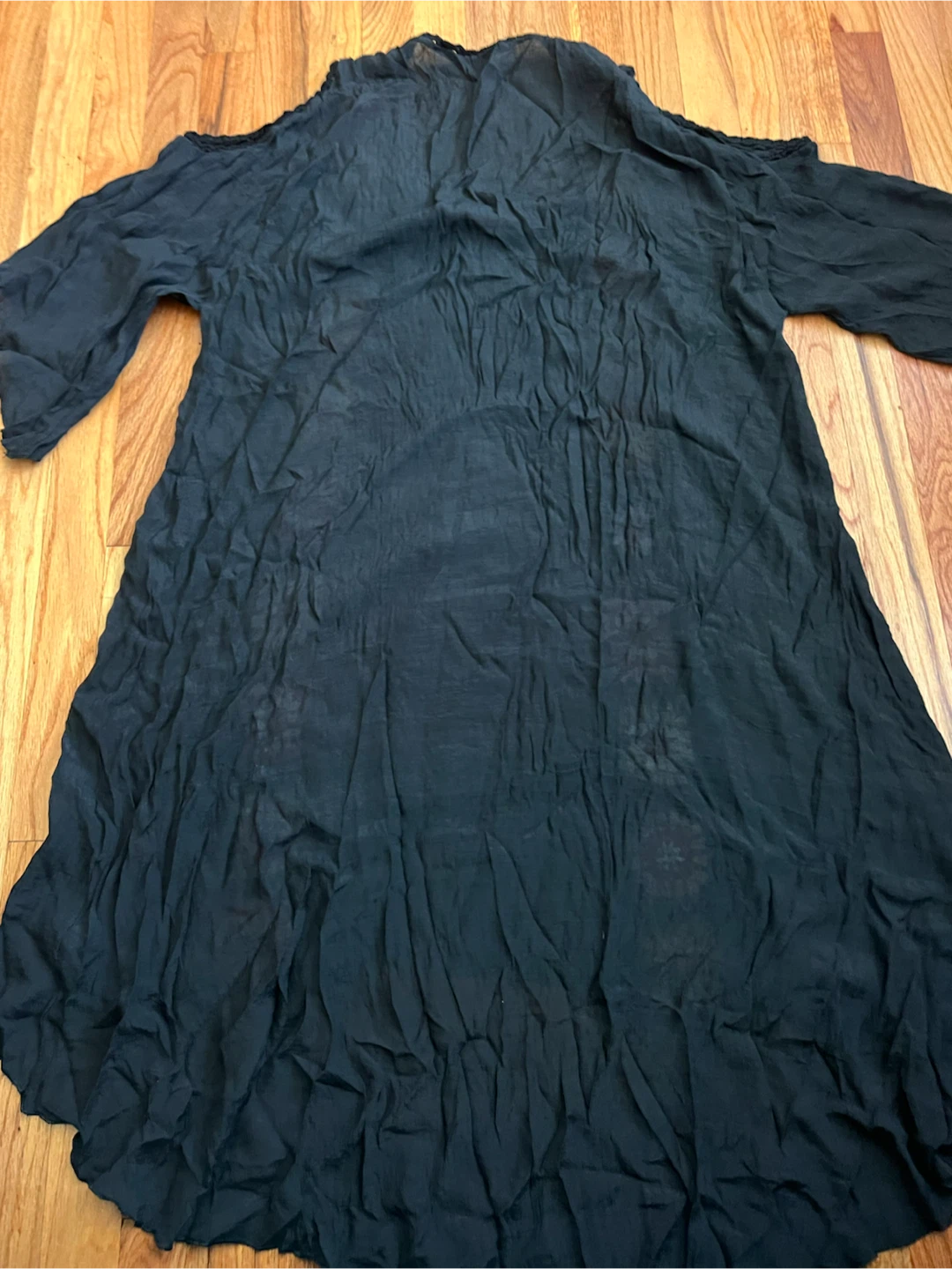 Black Cardigan with Crochet Trim - 3XL - photo 4