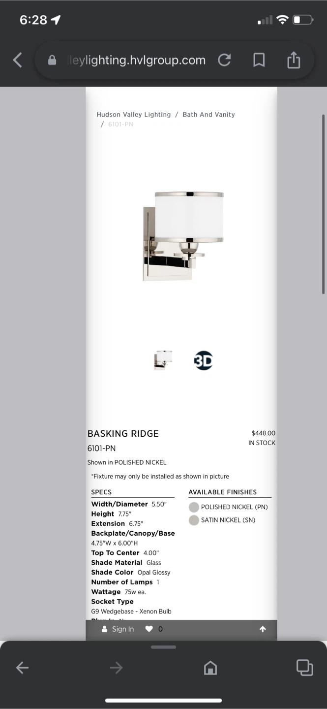 Hudson Valley Lighting Basking Ridge Wall Sconce