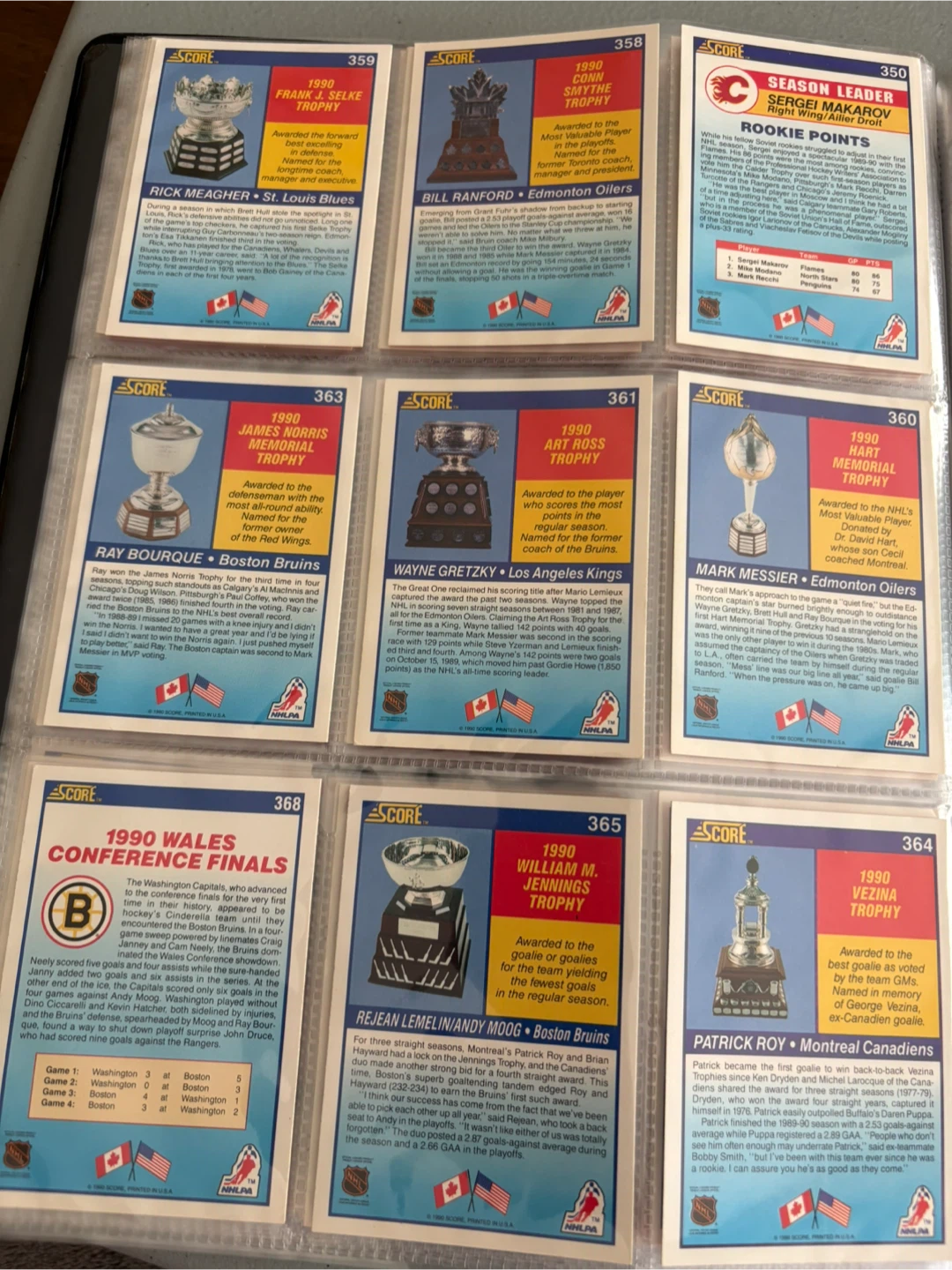 Score NHL Hockey Cards Collection