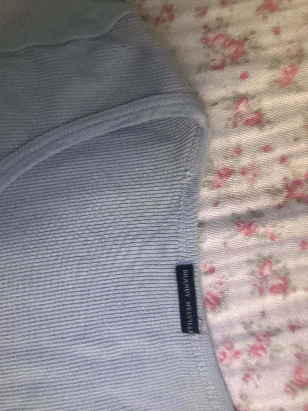 Brandy Melville Blue Ribbed Button Up T-Shirt - photo 3
