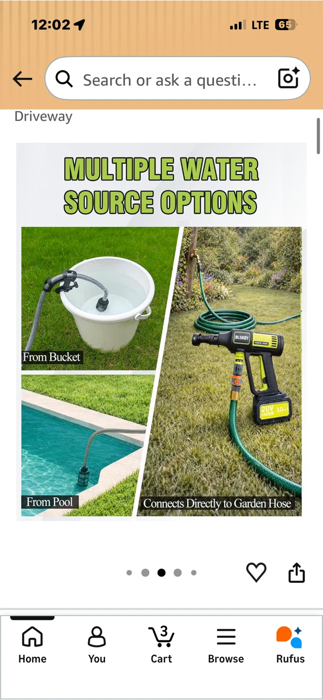 BLSKBY 1200PSI Cordless Pressure Washer - photo 4
