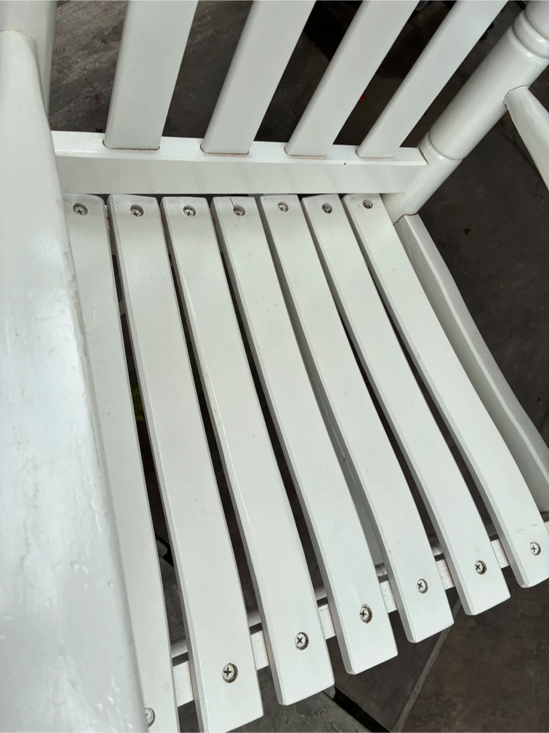 White Kids Rocking Chair Cottage Porch Garden Decor - photo 2