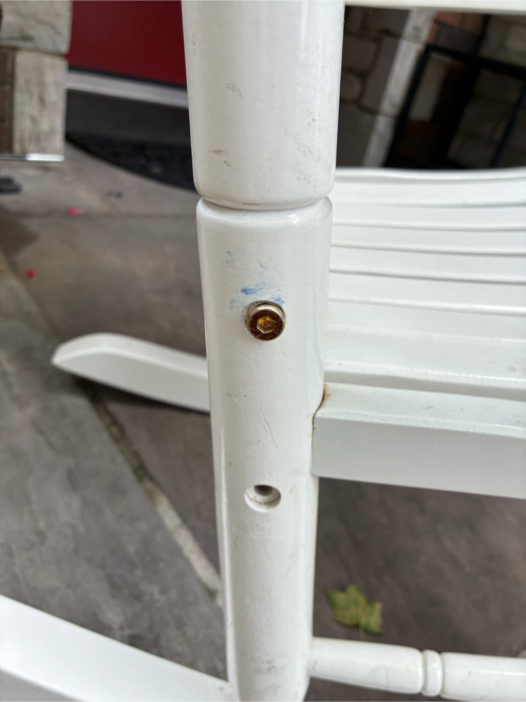 White Kids Rocking Chair Cottage Porch Garden Decor - photo 5