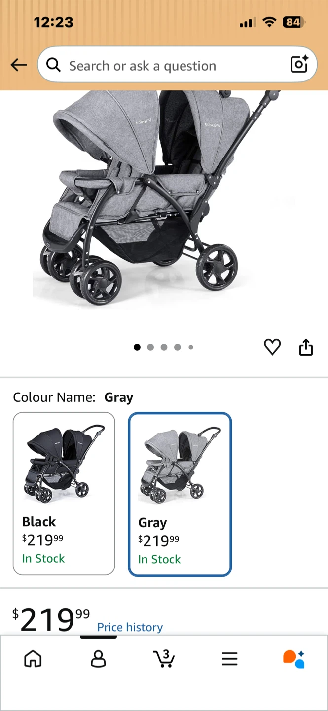 Babyjoy Twin Stroller