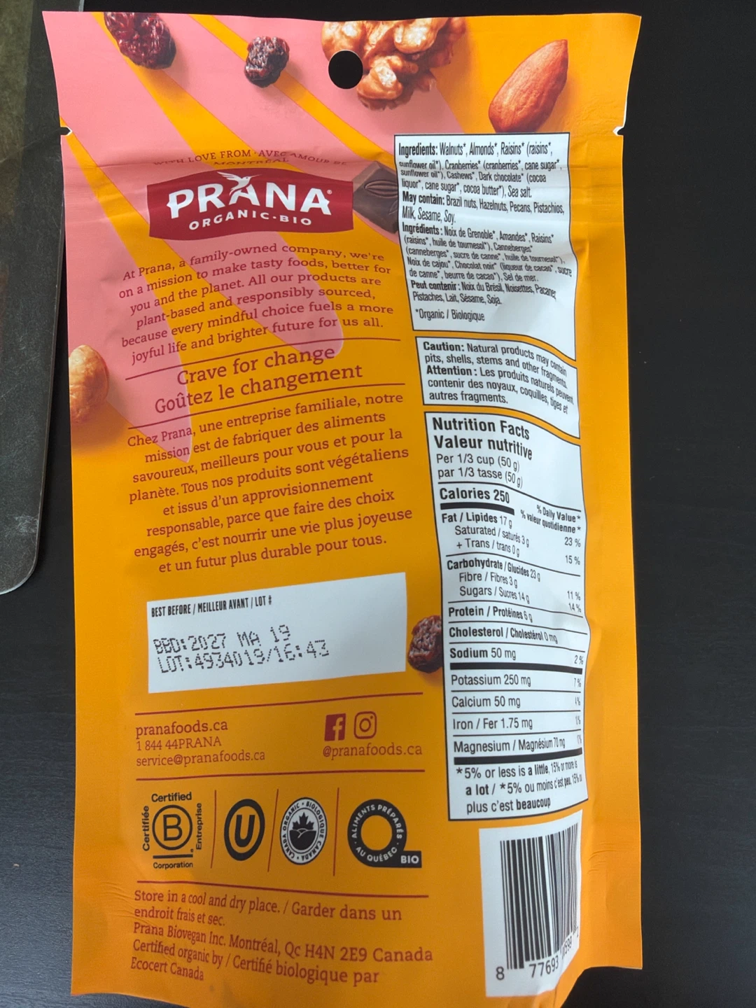 Prana Organic Kilimanjaro Chocolate Mix - photo 2