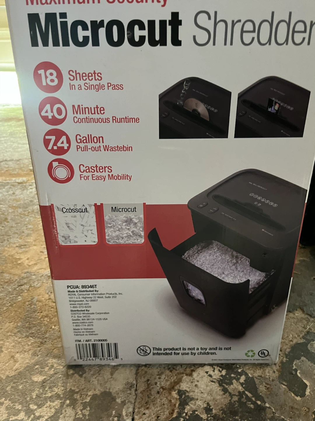 Royal 18 Sheet Microcut Shredder - photo 3