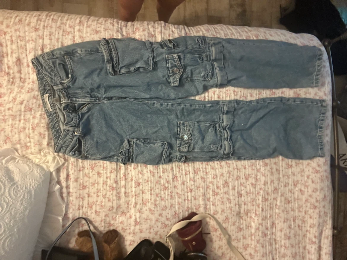 Garage Blue Denim Cargo Pants
