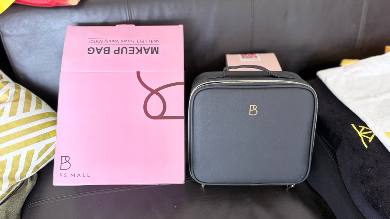 BS MALL Makeup Bag with LED Travel Vanity Mirror