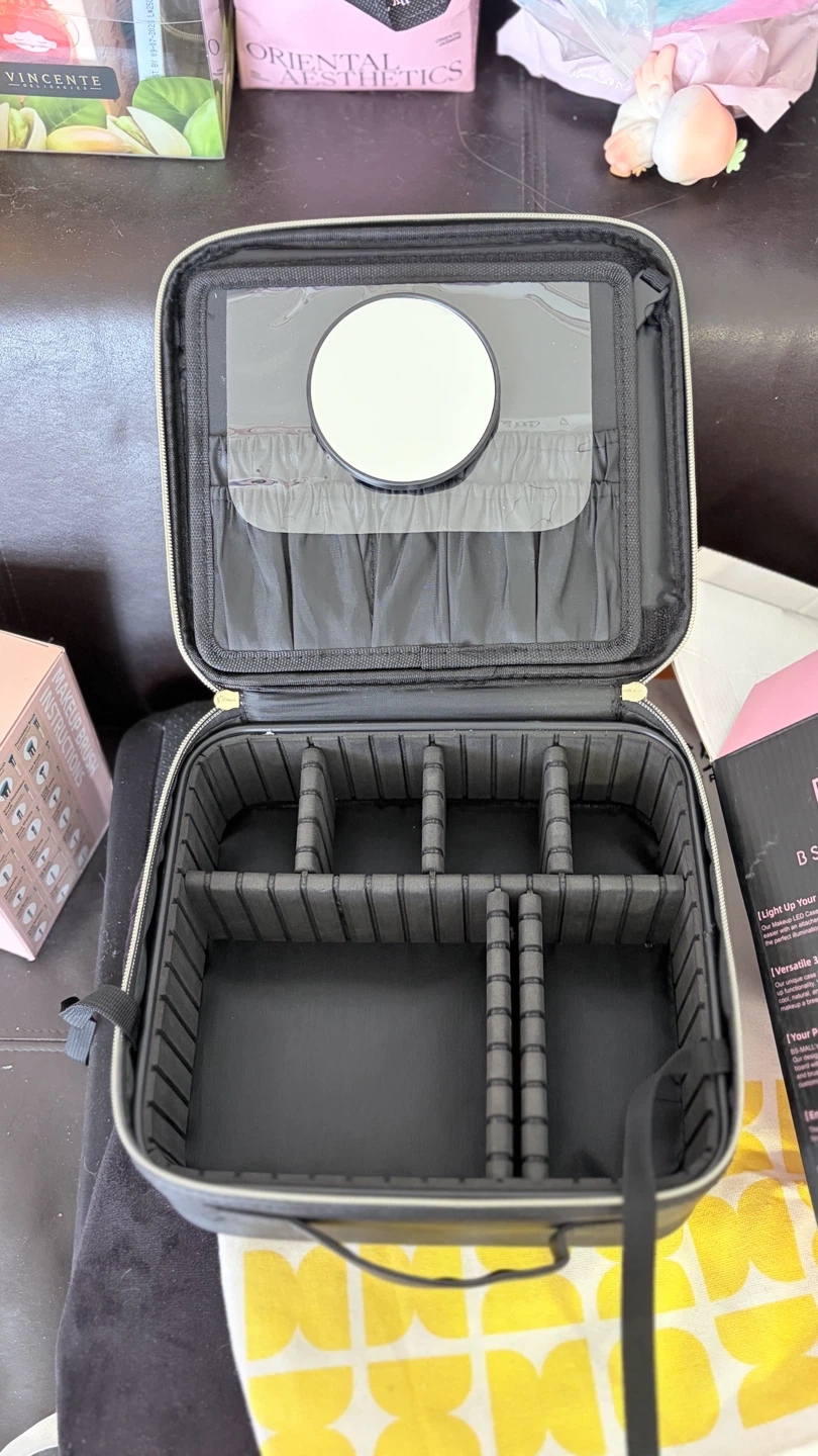 BS MALL Makeup Bag with LED Travel Vanity Mirror - photo 2