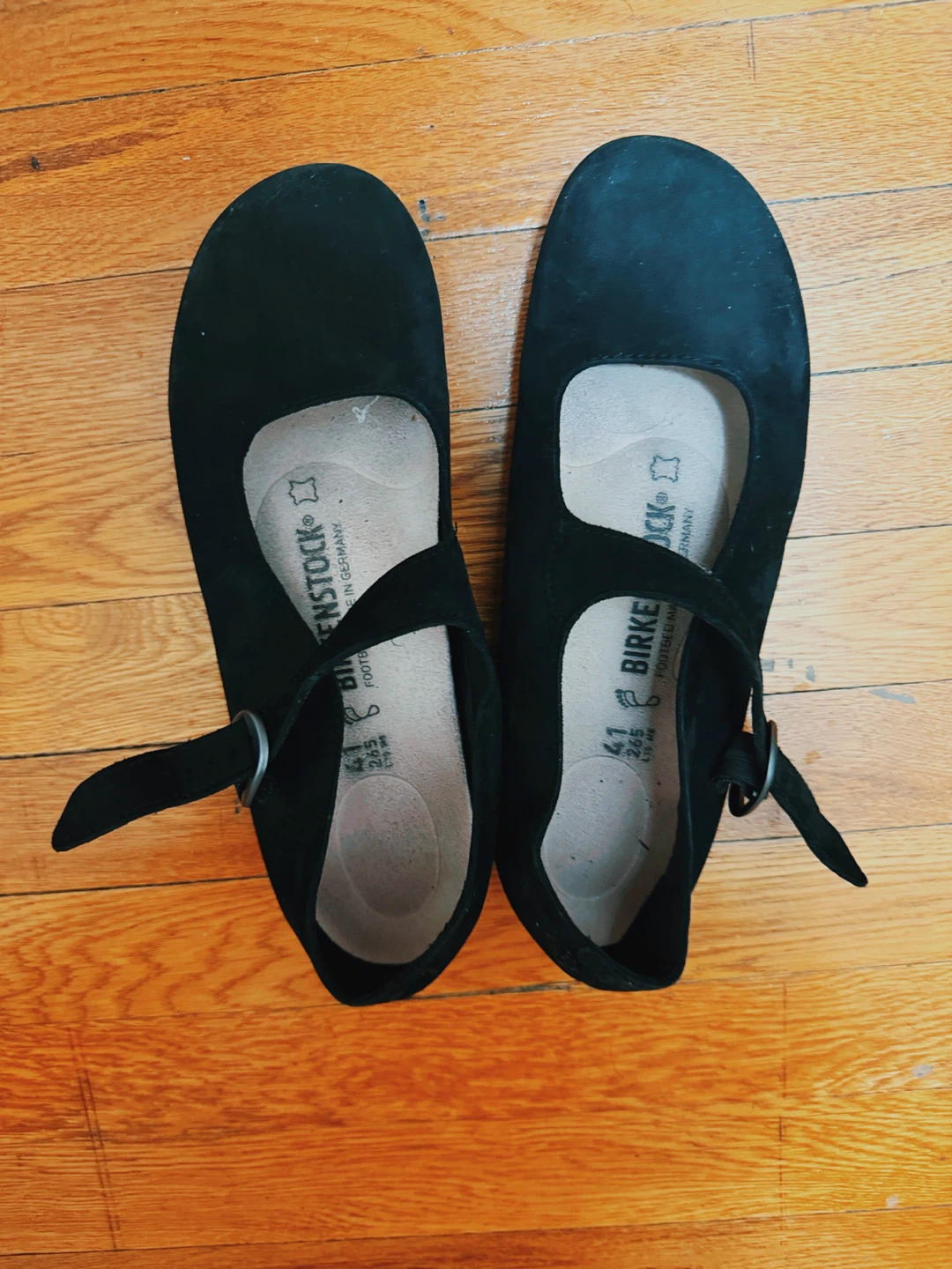Black Birkenstock Mary Jane Shoes Size 41