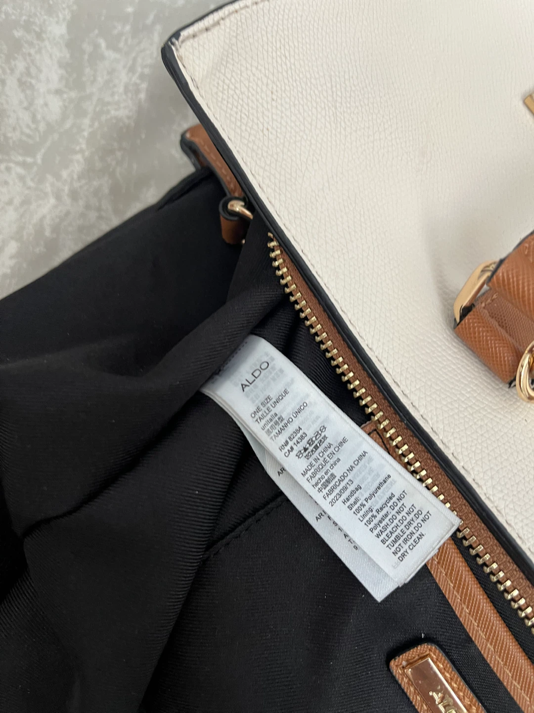 ALDO White & Brown Tote Handbag - photo 3