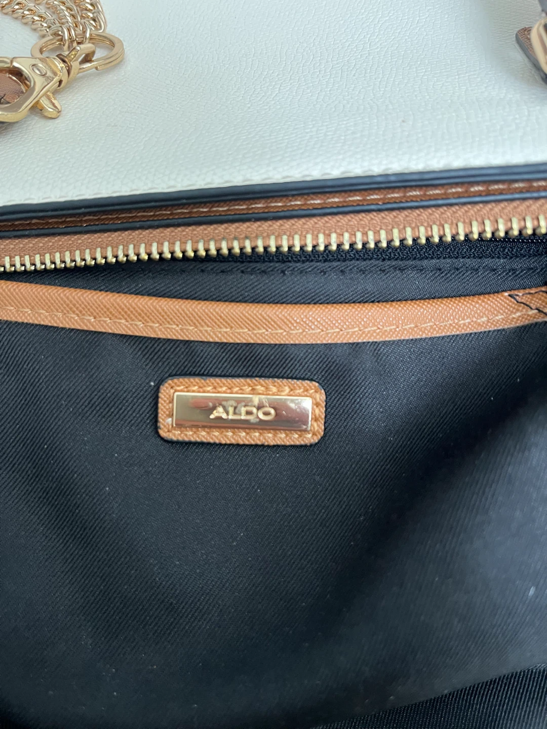ALDO White & Brown Tote Handbag - photo 4