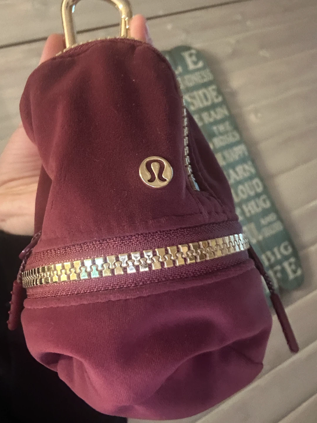Lululemon Velour Pouch Keychain