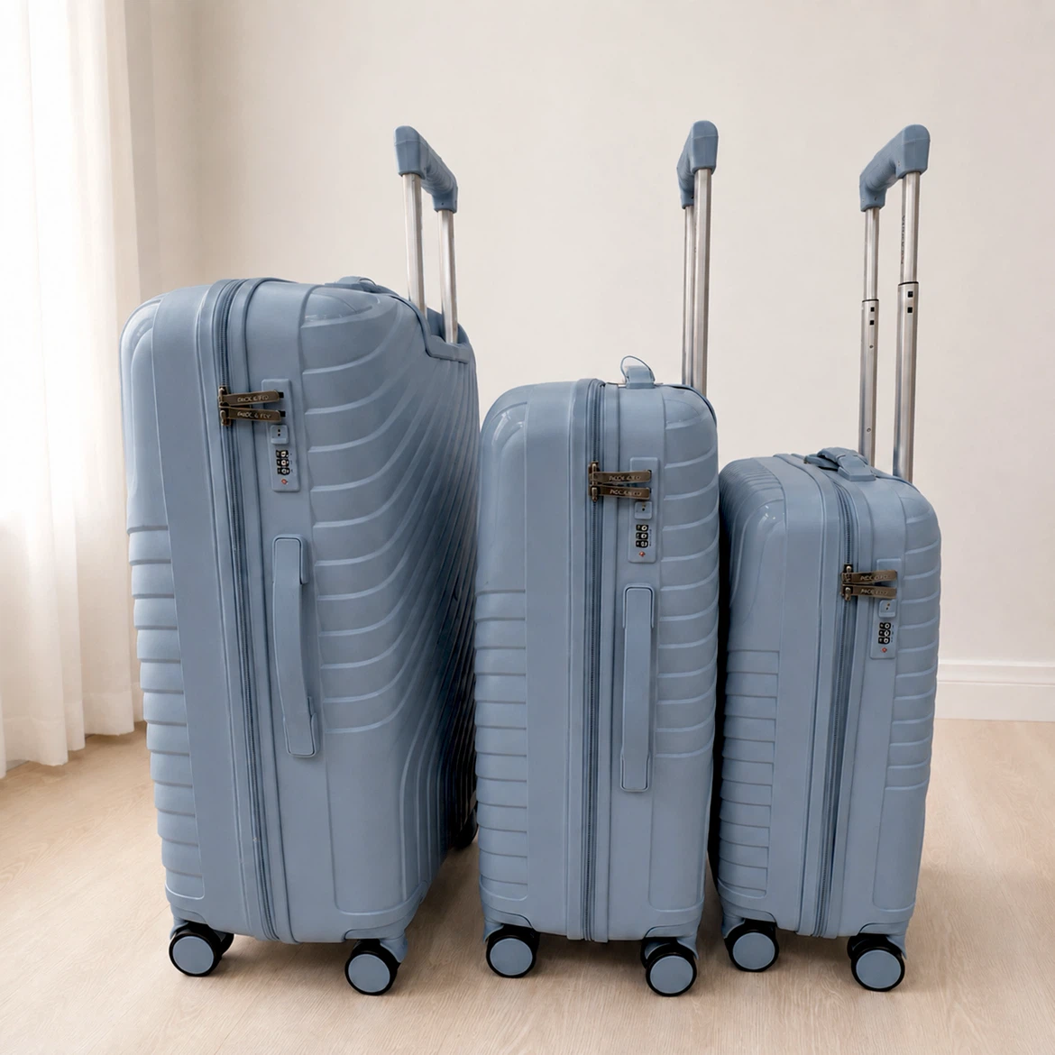 Brand New 3-Piece Hard Shell Luggage Set – Moody - photo 2