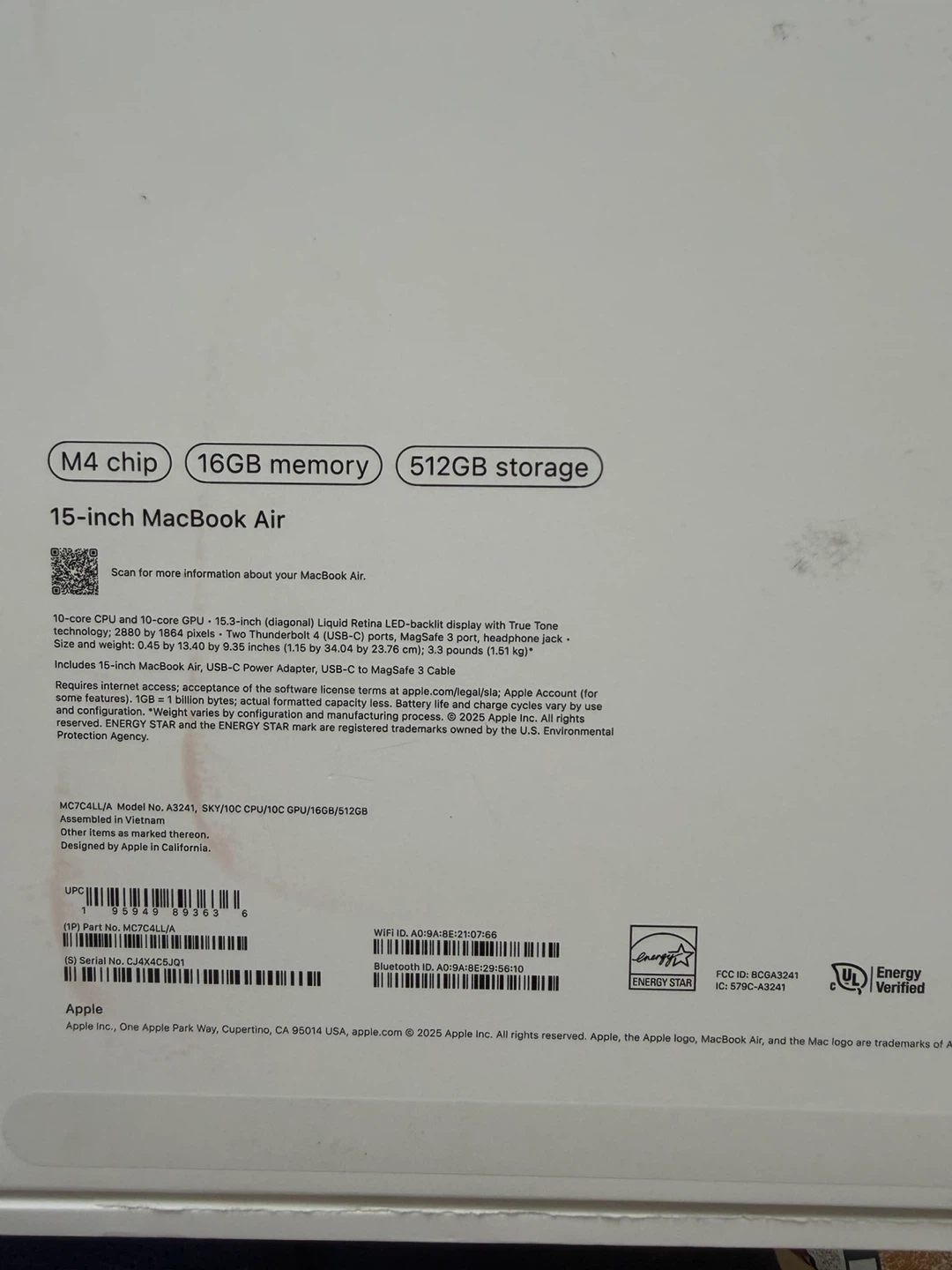 Apple MacBook Air 15-inch M4 16GB Memory 512GB Storage - photo 4
