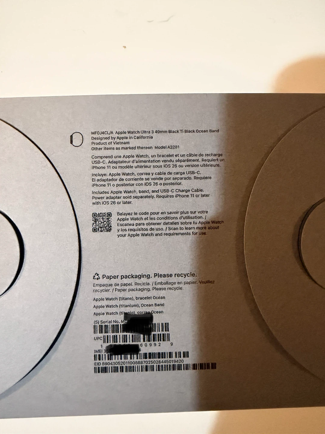 Apple Watch Ultra 3 49mm BNIB. NEVER OPENED - photo 3