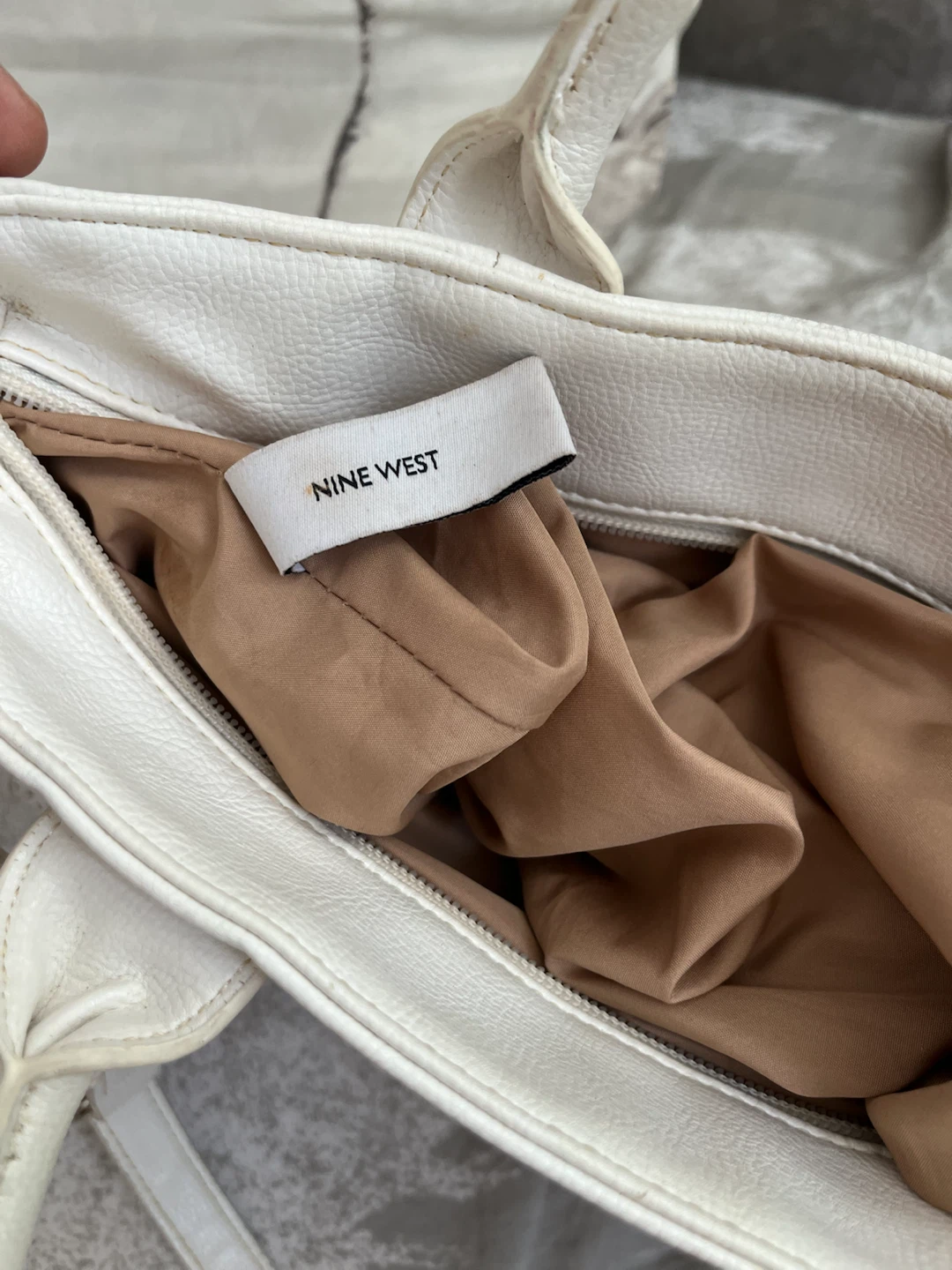 Nine West White Perforated Tote Bag - photo 3
