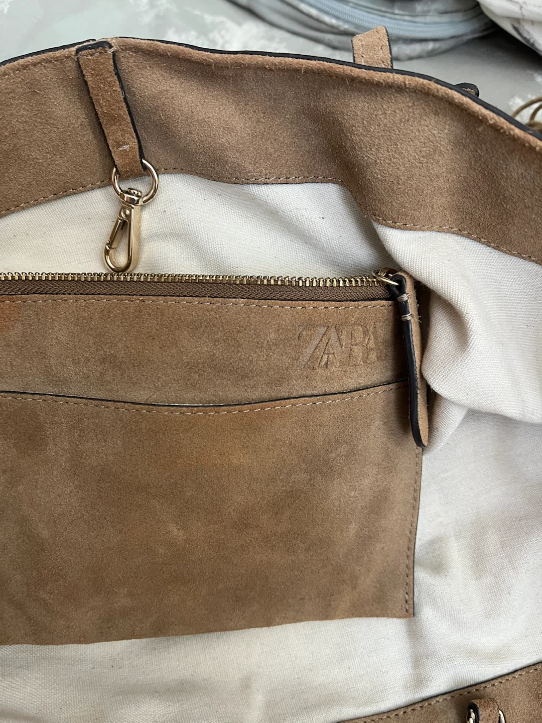 Brown Suede Fringe Tote Bag - photo 2
