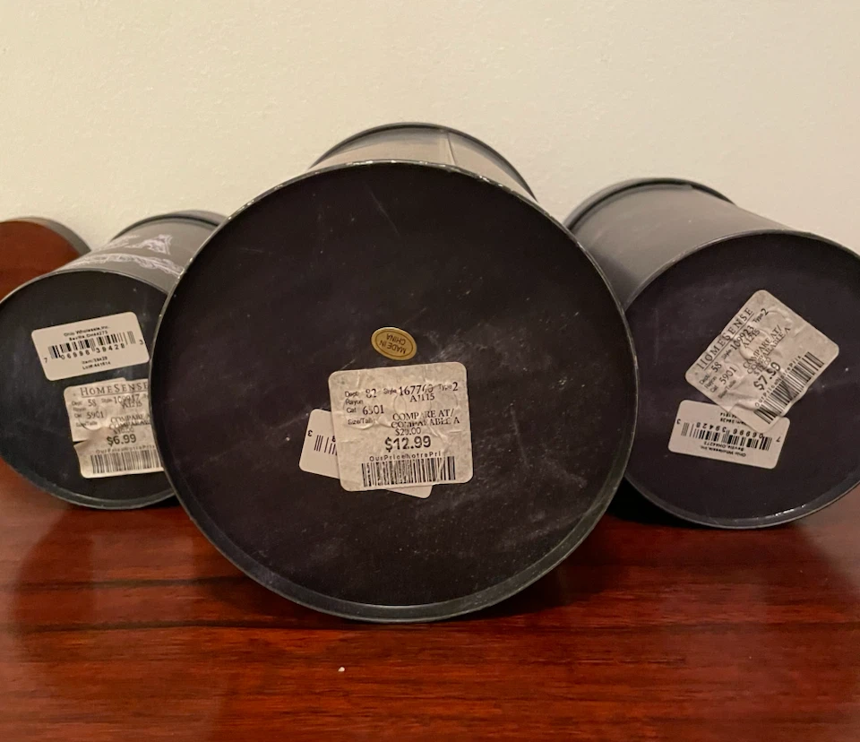 Set of 4 Black Kitchen Canisters - Coffee, Tea, Flour, Sugar - photo 3