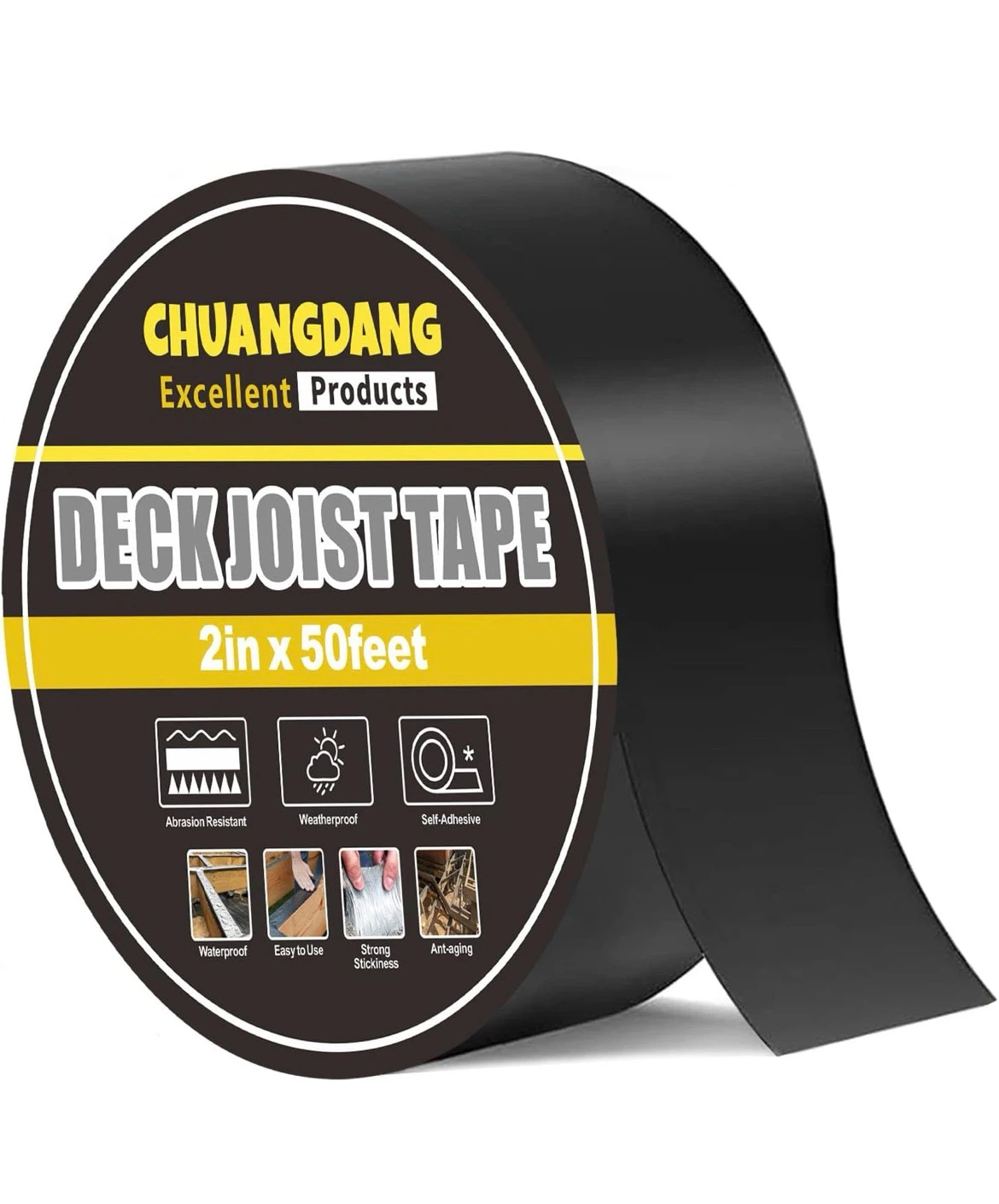 CHUANGDANG Black Deck Joist Tape - 2in x 50ft