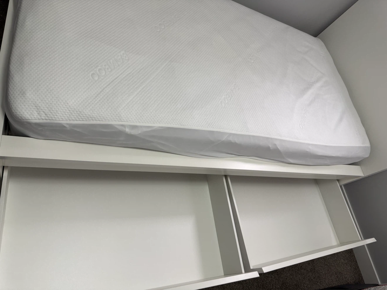 IKEA Bed with 2 Storage Drawers + Costco Mattress - photo 2