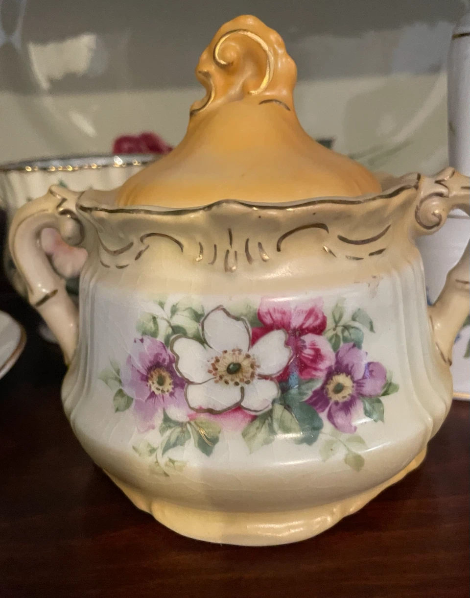 Vintage Sugar Bowl with Lid