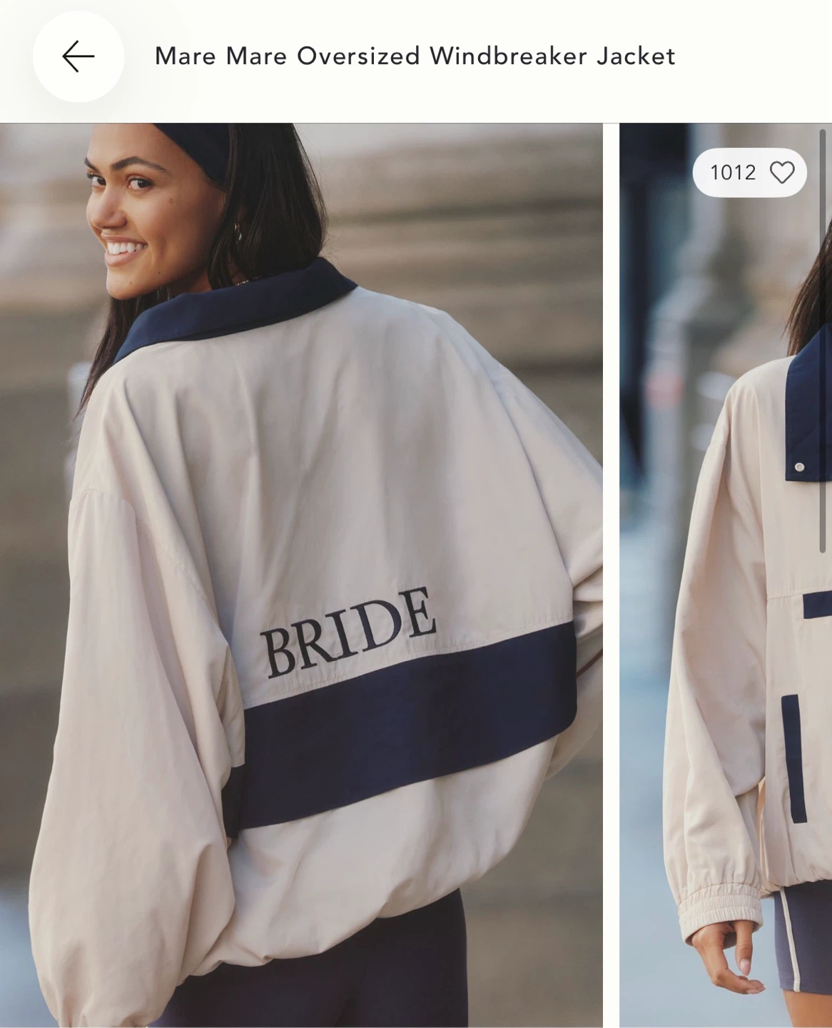 Mare Mare BRIDAL Oversized Windbreaker Jacket - Bride - XS