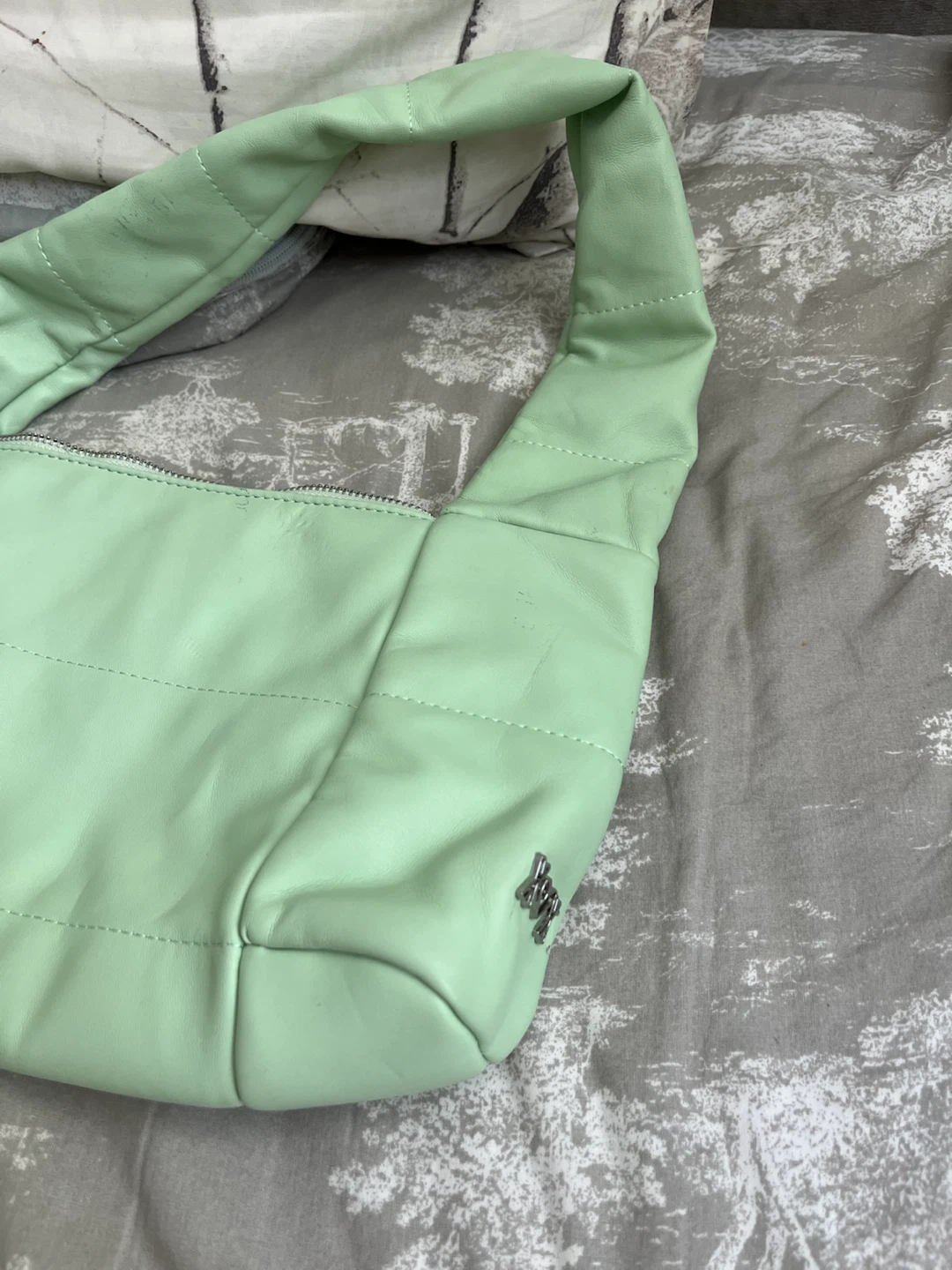 DeeZee Roxie Mint Green Puffer Shoulder Bag - photo 4