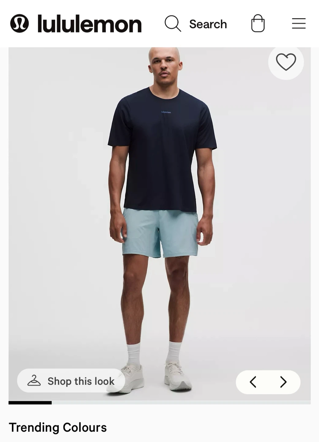 Lululemon Pace Breaker Short 7" Light Blue (L)