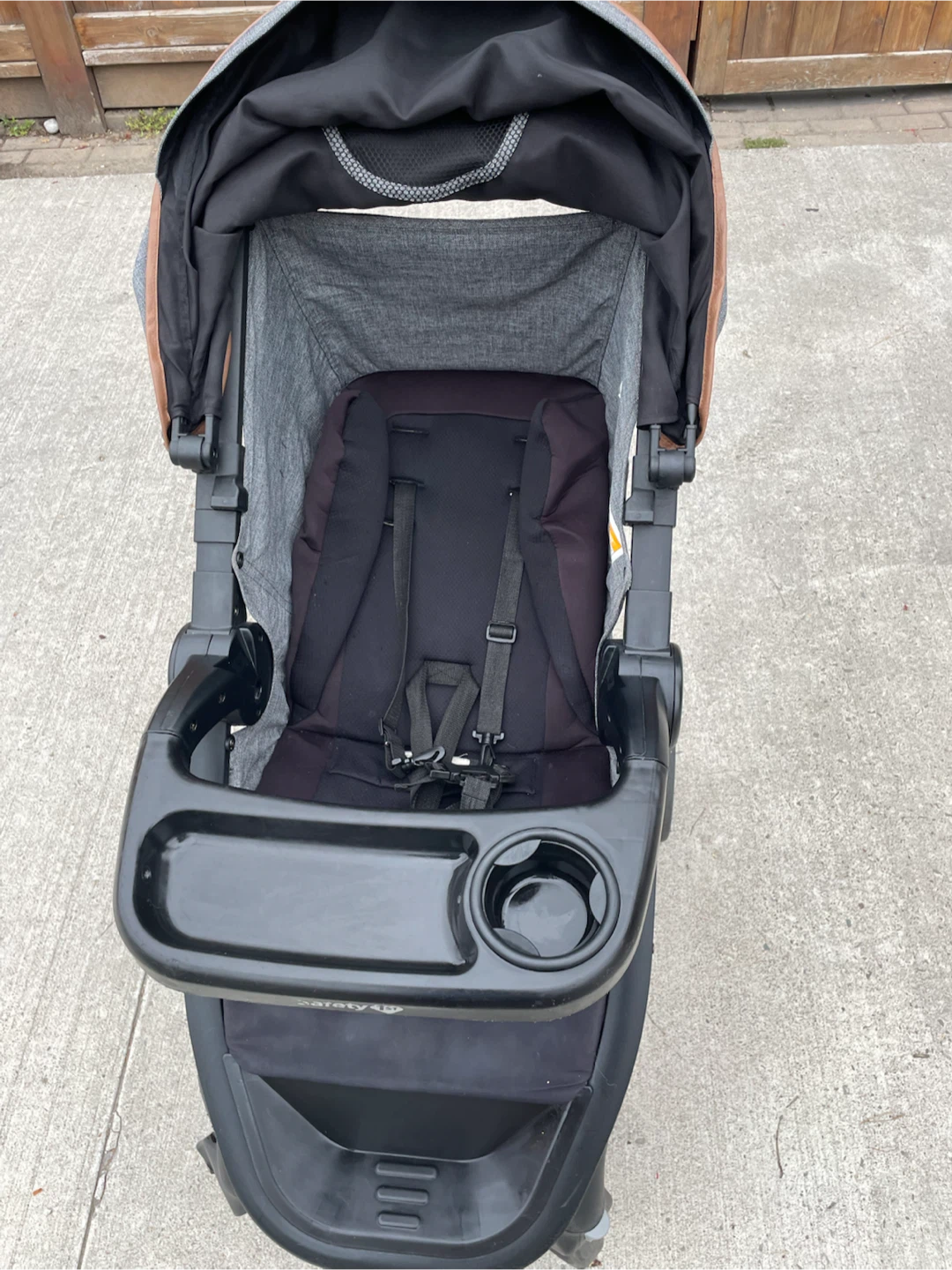 Grey Stroller with Tray