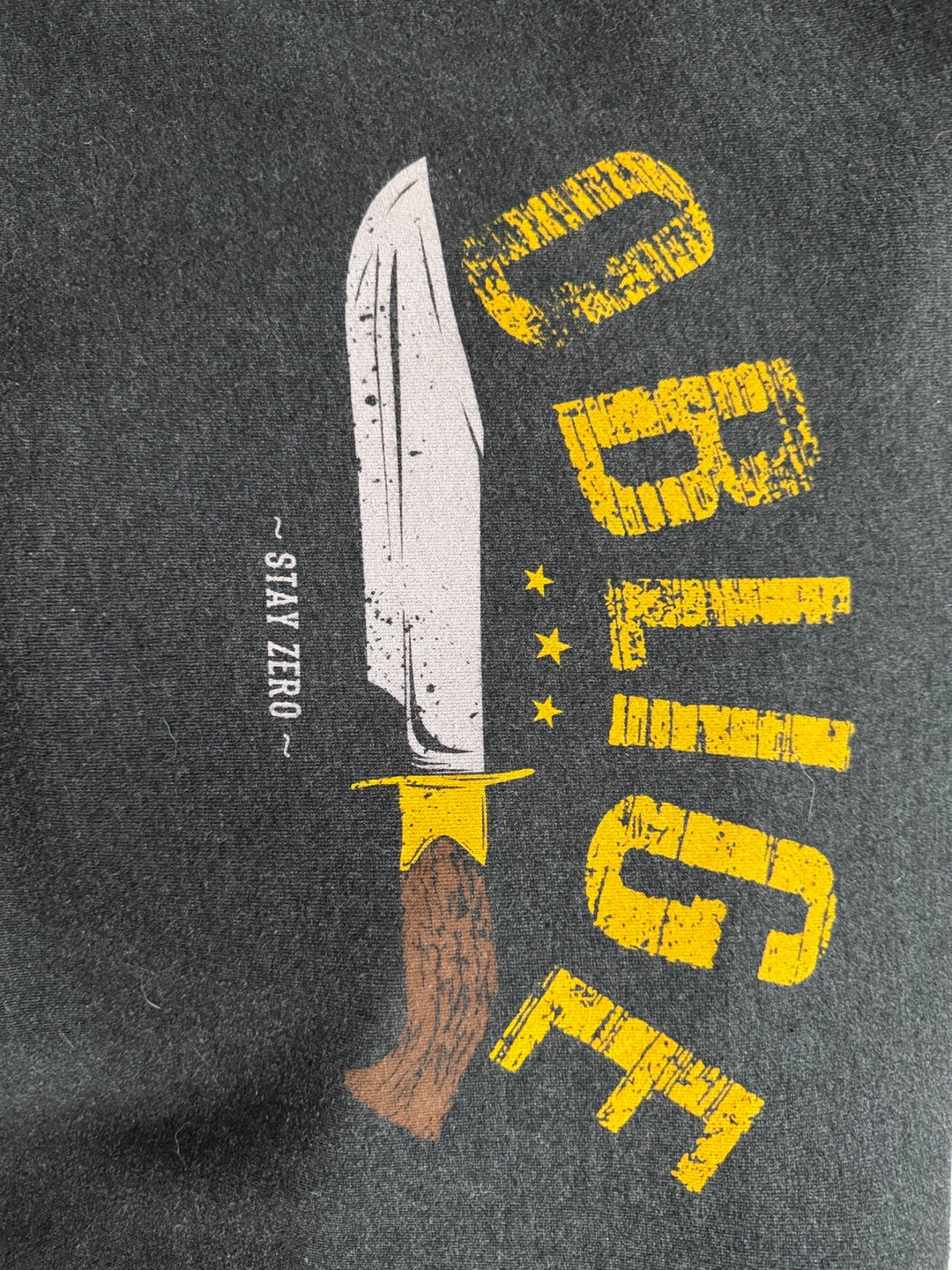 Black “OBLIGE” Graphic Pullover Hoodie LARGE - photo 2
