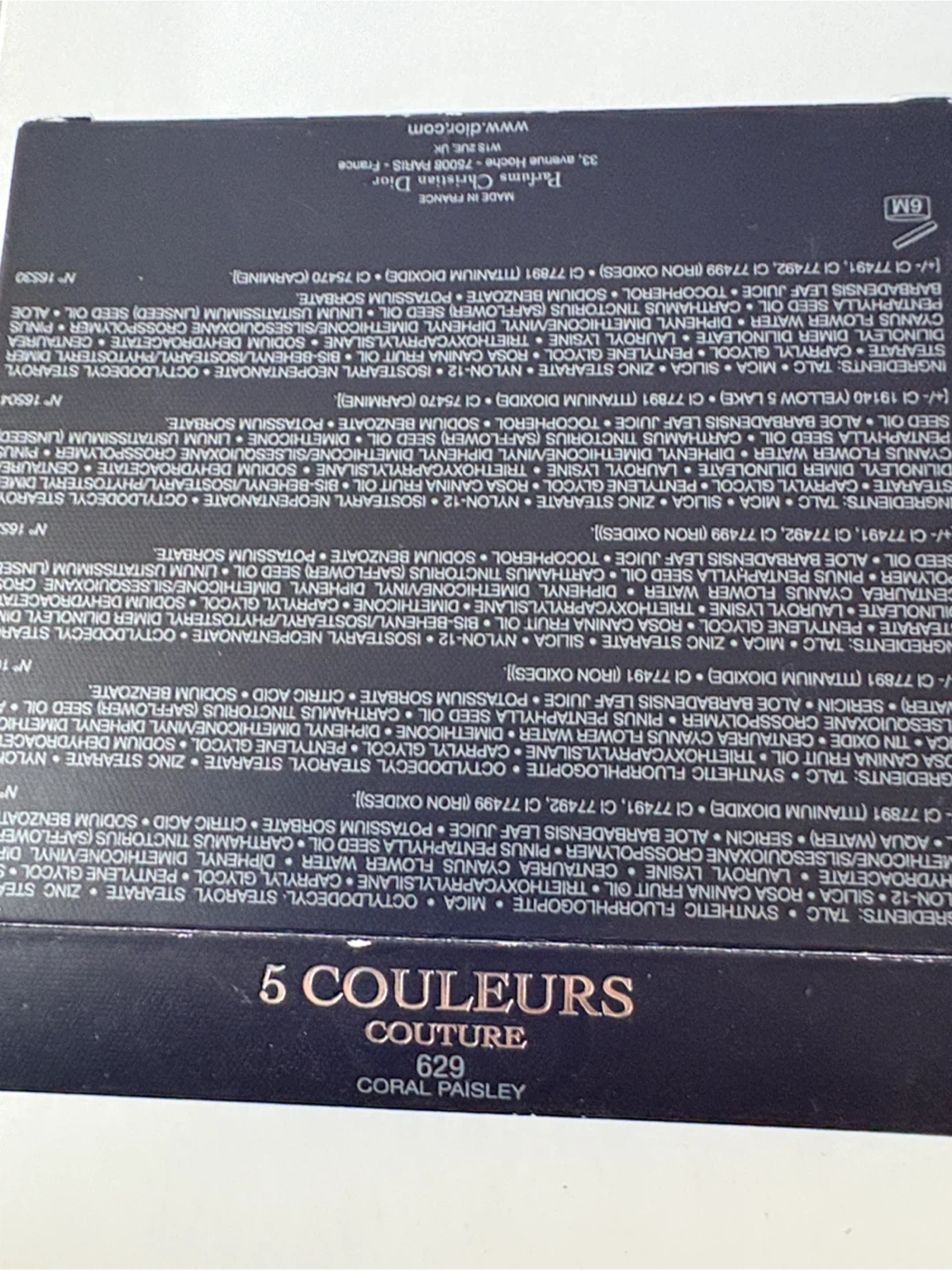 Dior 5 Couleurs Couture Eyeshadow Palette Coral Paisley - photo 4