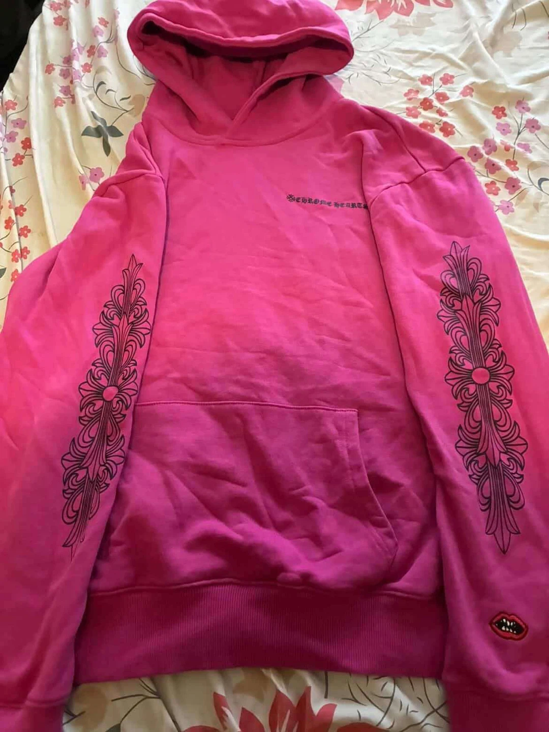 Chrome Hearts Pink Hoodie Size S