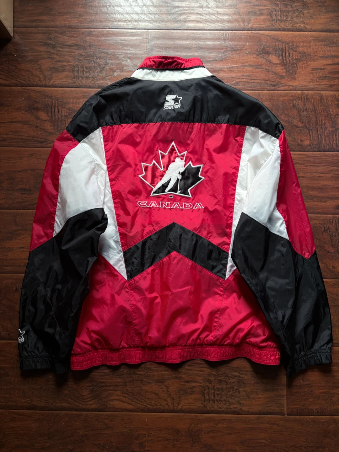 Vintage Team Canada starter hockey jacket L 90s Olympics