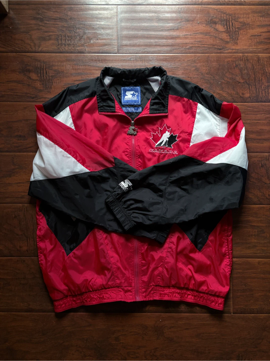 Vintage Team Canada starter hockey jacket L 90s Olympics - photo 4