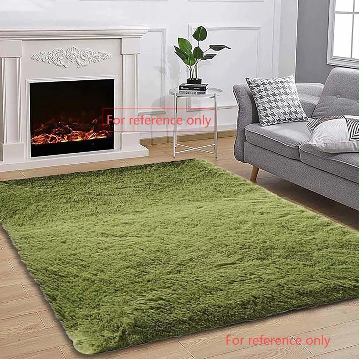Green Plush Area Rug 8x10