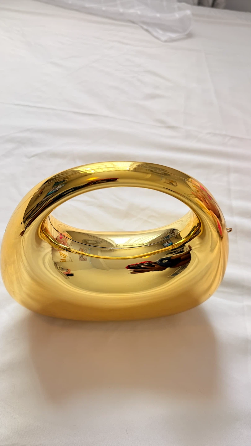 Shiny Gold Unique Shaped Handbag