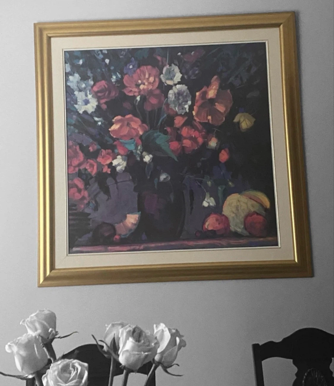 Framed Floral Still Life Leje Ostlund Floral Large Painting