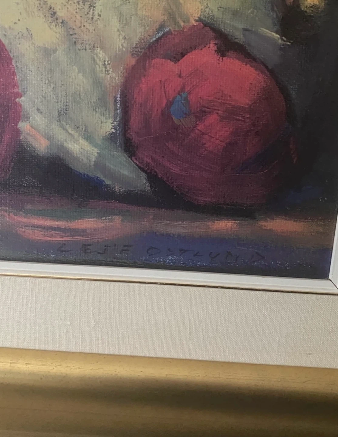 Framed Floral Still Life Leje Ostlund Floral Large Painting - photo 5