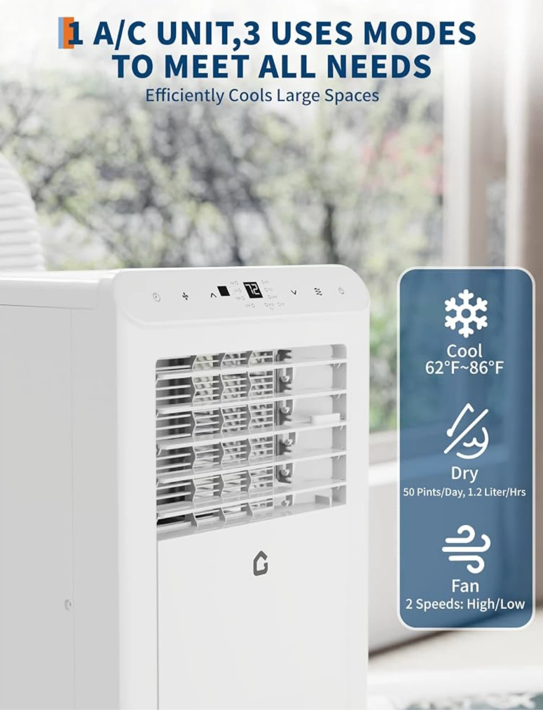 8000 BTU Portable Air Conditioner - photo 2