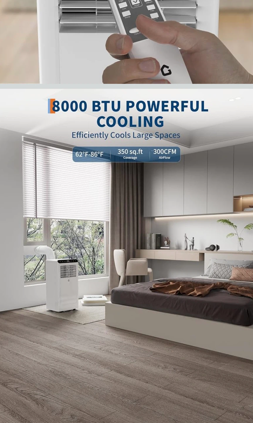 8000 BTU Portable Air Conditioner - photo 3