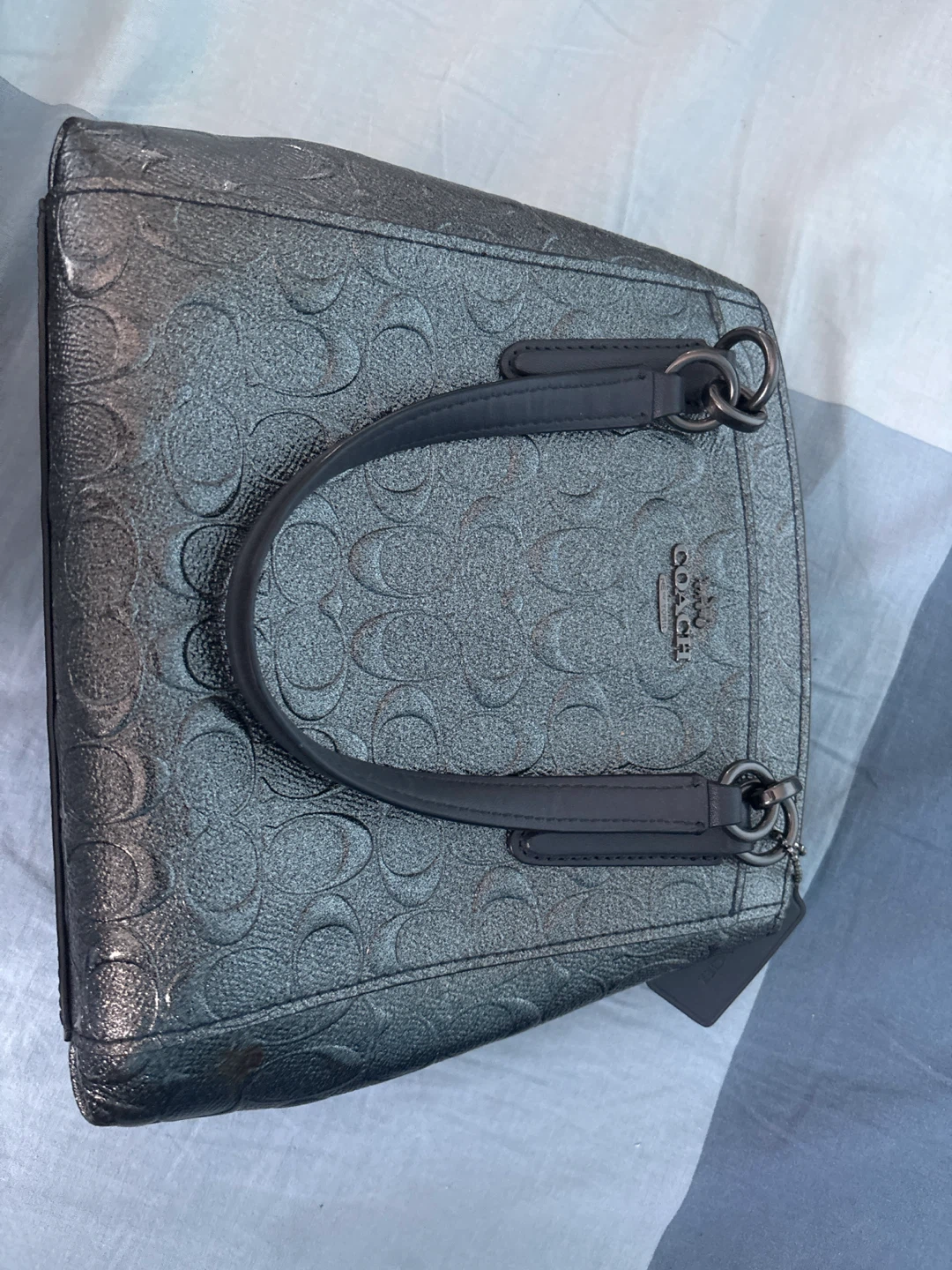 (READ DESC)Coach Signature Pattern Shoulder Bag