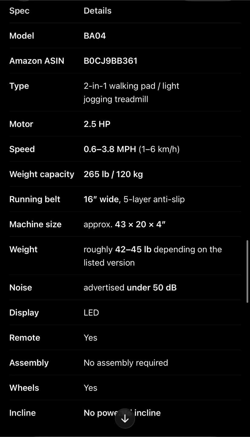 DeerRun 2-in-1 Walking Pad Treadmill (Like New) - photo 2