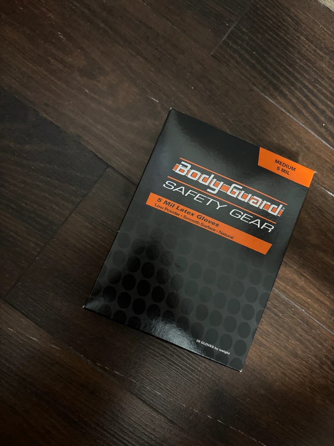 Body Guard Safety Gear 5 Mil Latex Gloves Medium