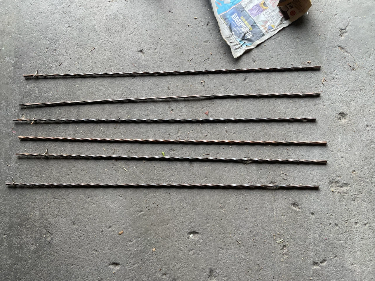 Twisted copper  Rods