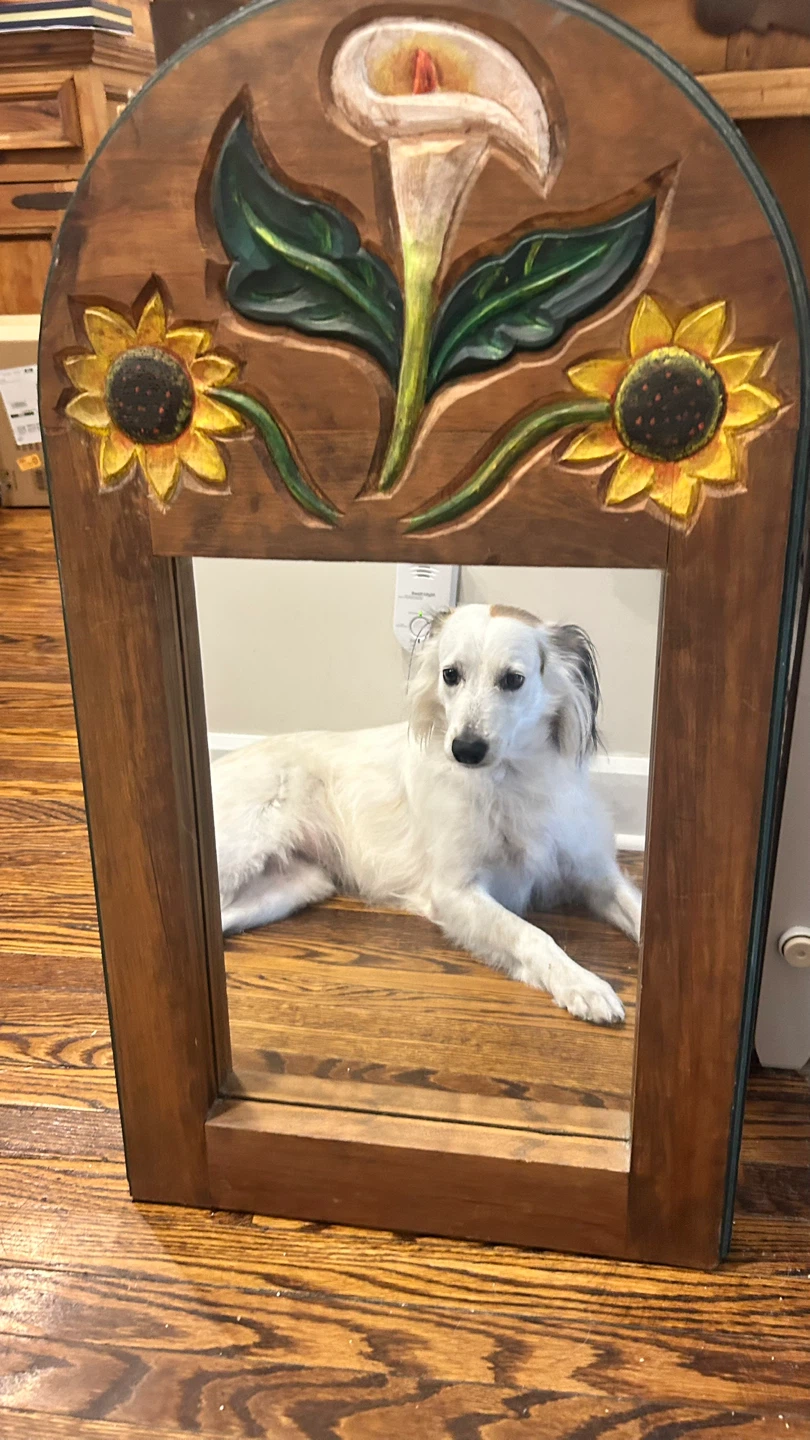 Authentic Handcrafted Mexican Wooden Mirror - photo 2