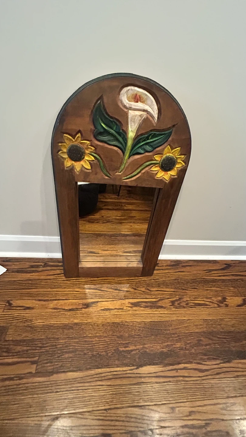 Authentic Handcrafted Mexican Wooden Mirror