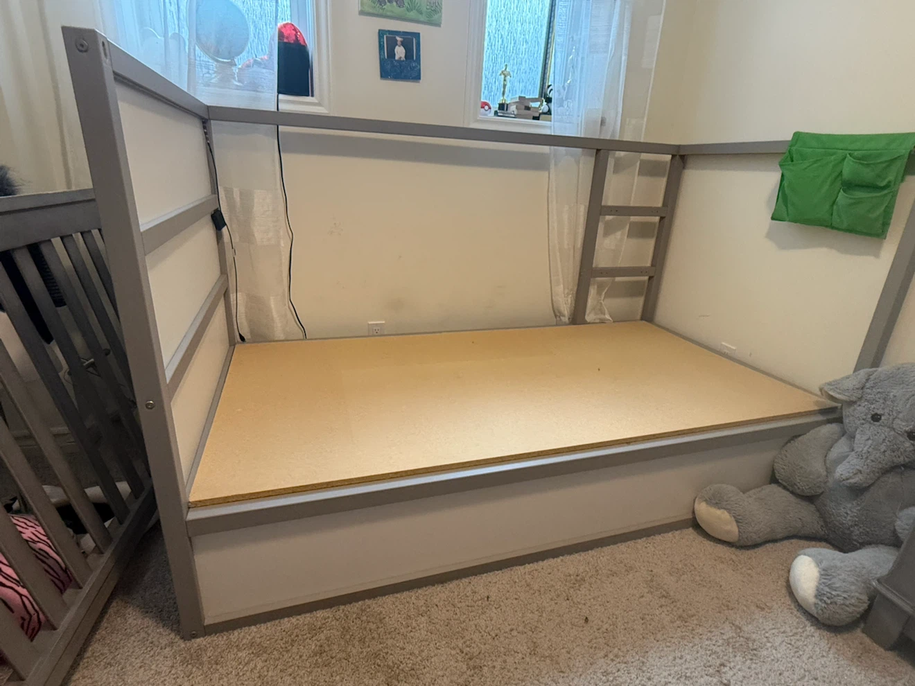 IKEA VITVAL Loft Bed Frame with Slats - White/Pine - photo 3