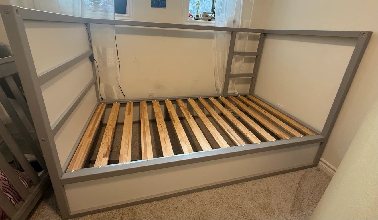 IKEA VITVAL Loft Bed Frame with Slats - White/Pine - photo 5